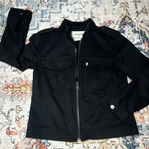 Zadig & Voltaire Black Kavy Grunge Skull Utility Jacket - Size S READ